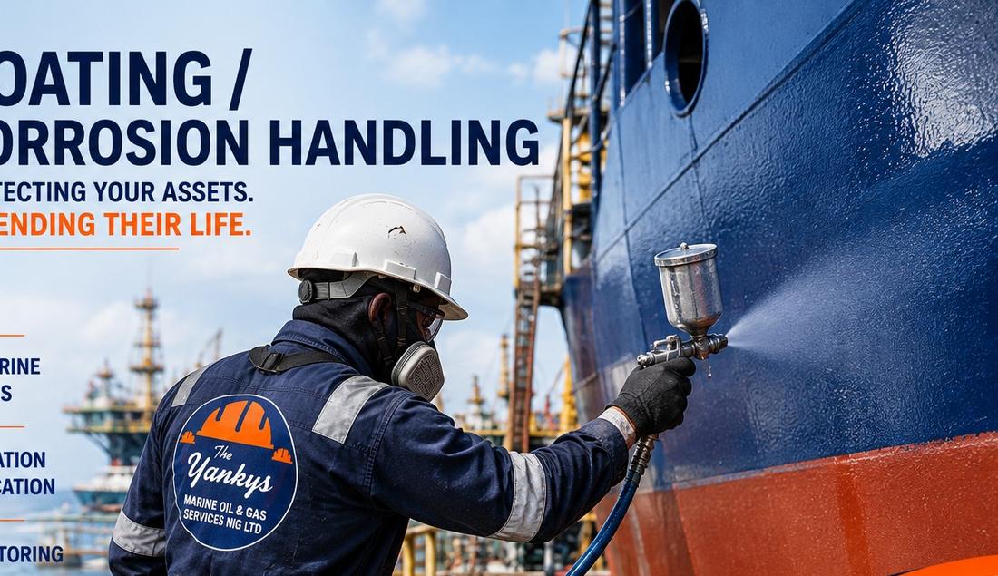 Anti-corrosion coating application on a vessel hull
