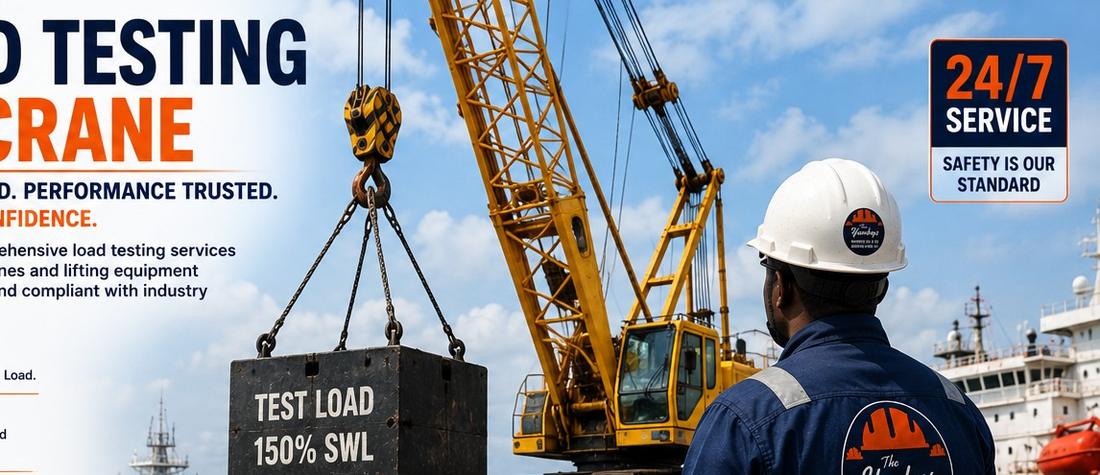 Crane load testing with a certified test load