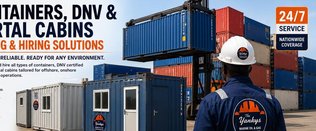 Containers and portal cabins ready for site delivery