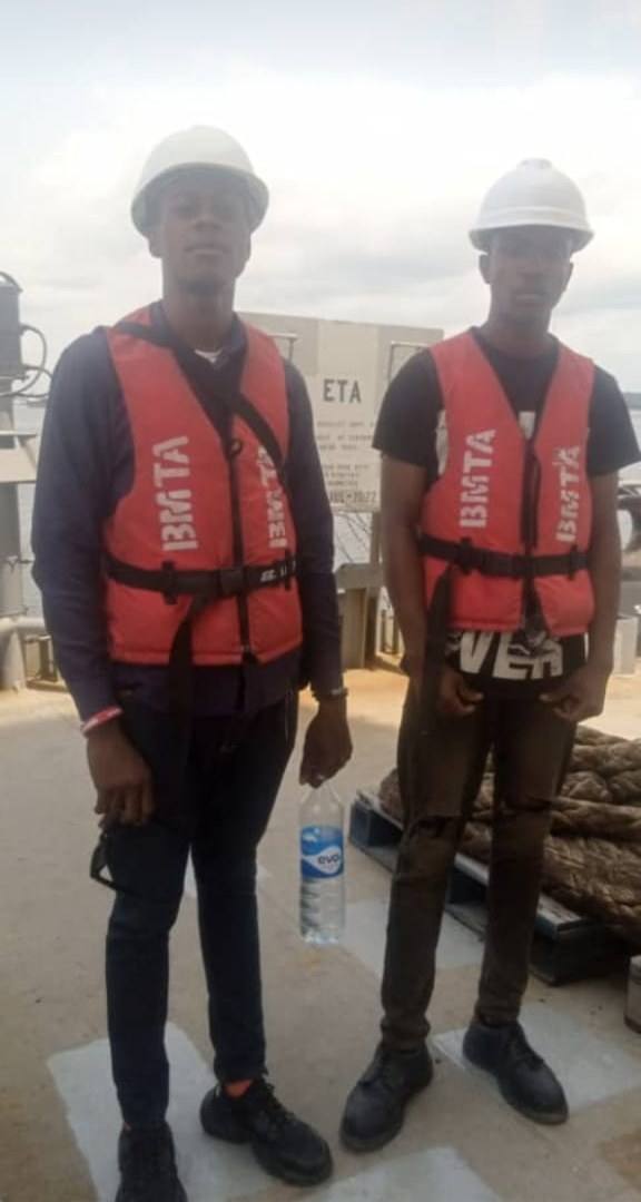 Yankys crew members on deck wearing safety vests